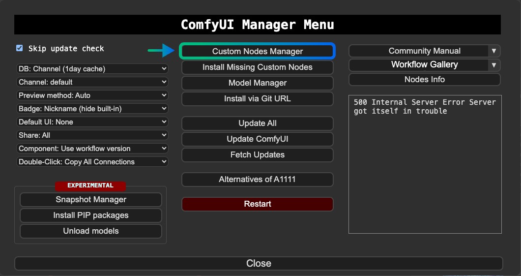 ComfyUI Manager UI