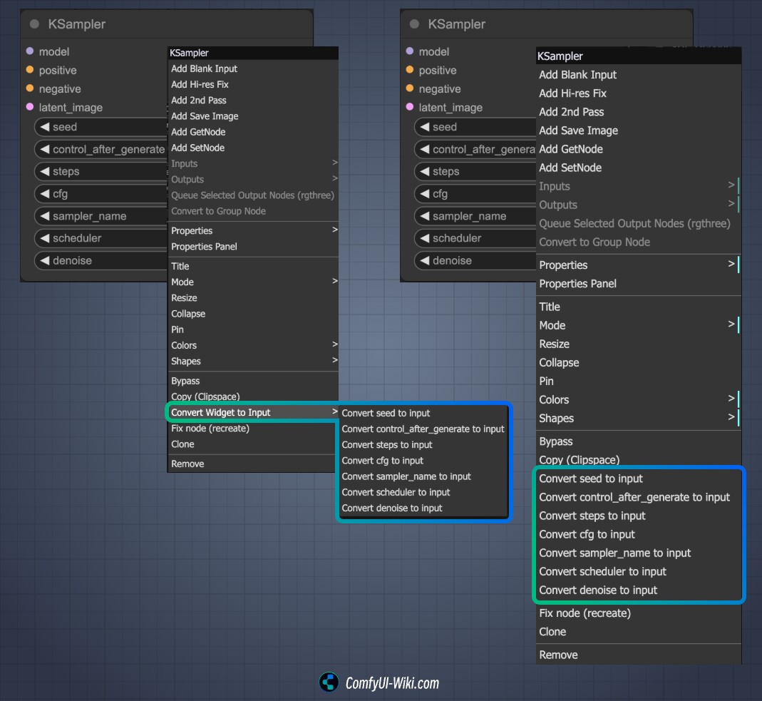 ComfyUI Node Input Conversion