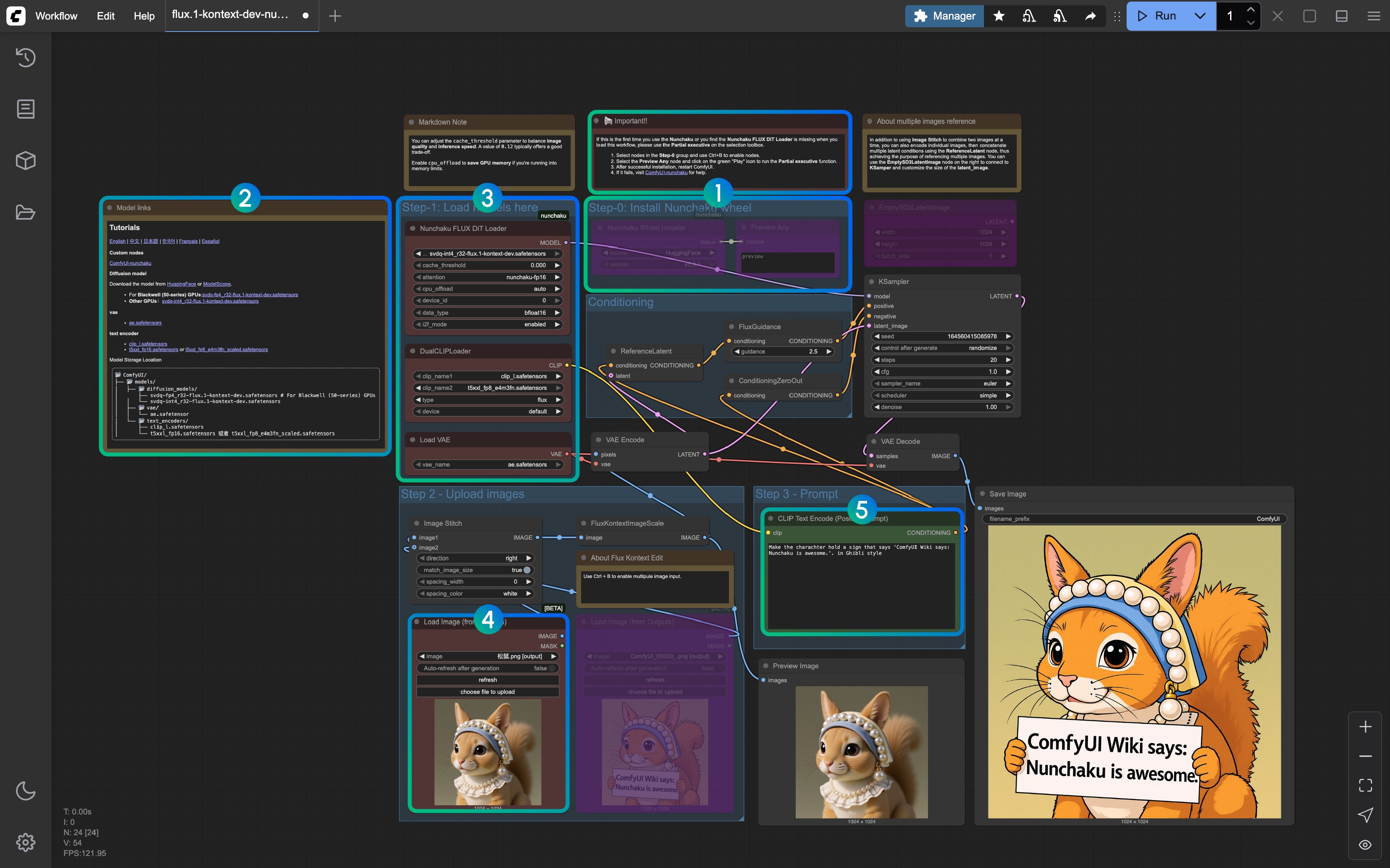 Flux.1 Kontext Dev Nunchaku Accelerated Inference Version Workflow