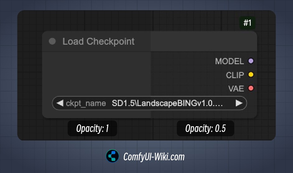 ComfyUI Appearance Settings - Node Opacity