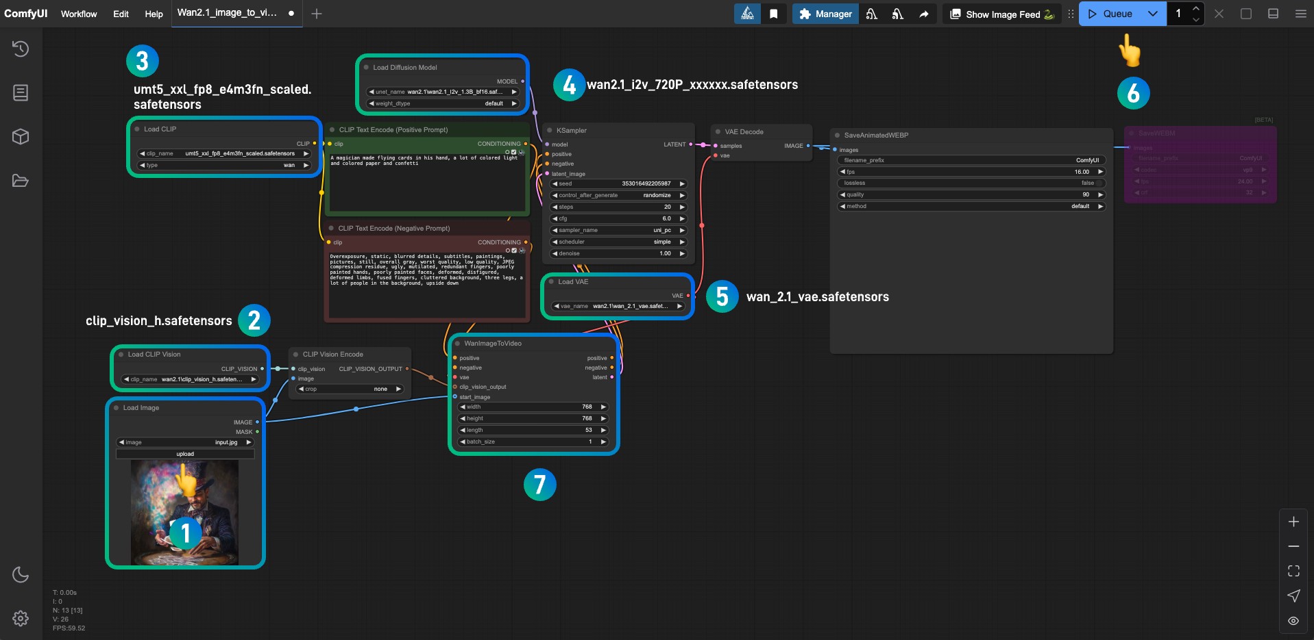 Wan2.1 Image-to-Video 14B 720P Workflow