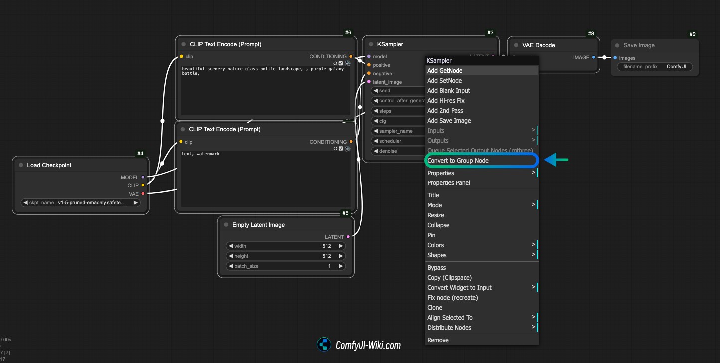 ComfyUI Node Interface - Group Node