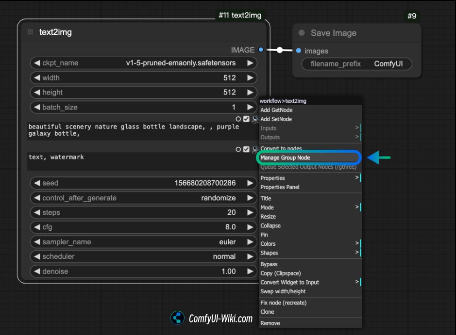 ComfyUI Node Interface - Group Node